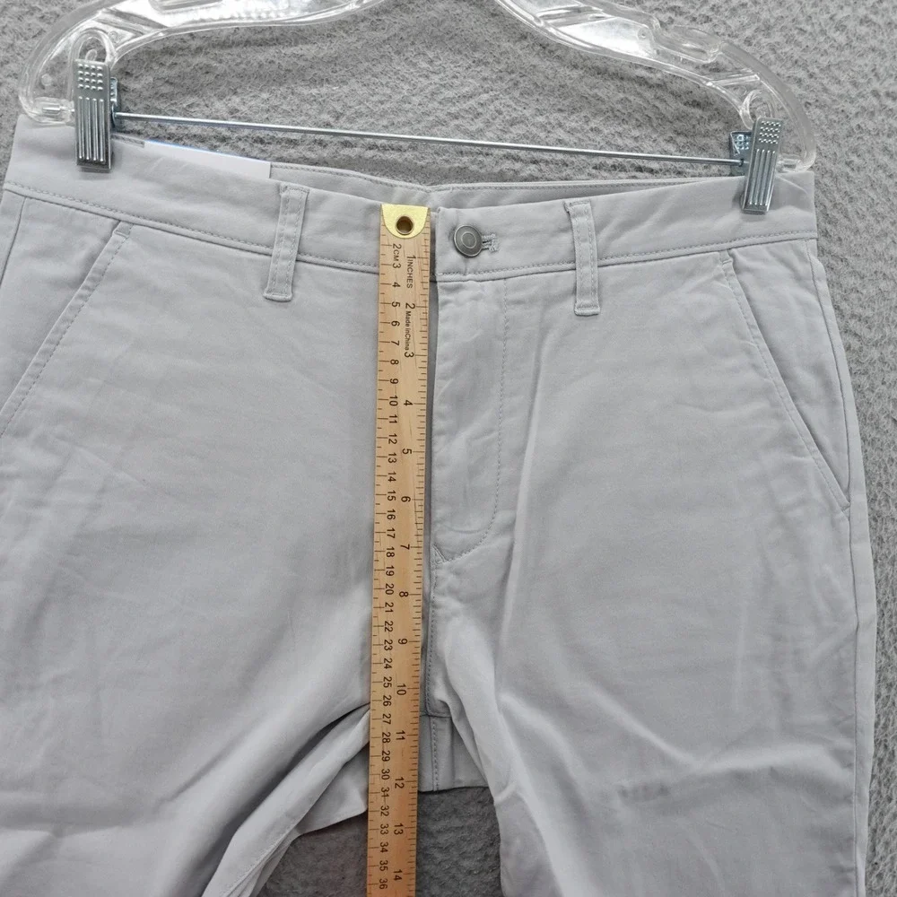 Member's Mark Mens Flat Front Twill Shorts Light Grey Size 32 NEW